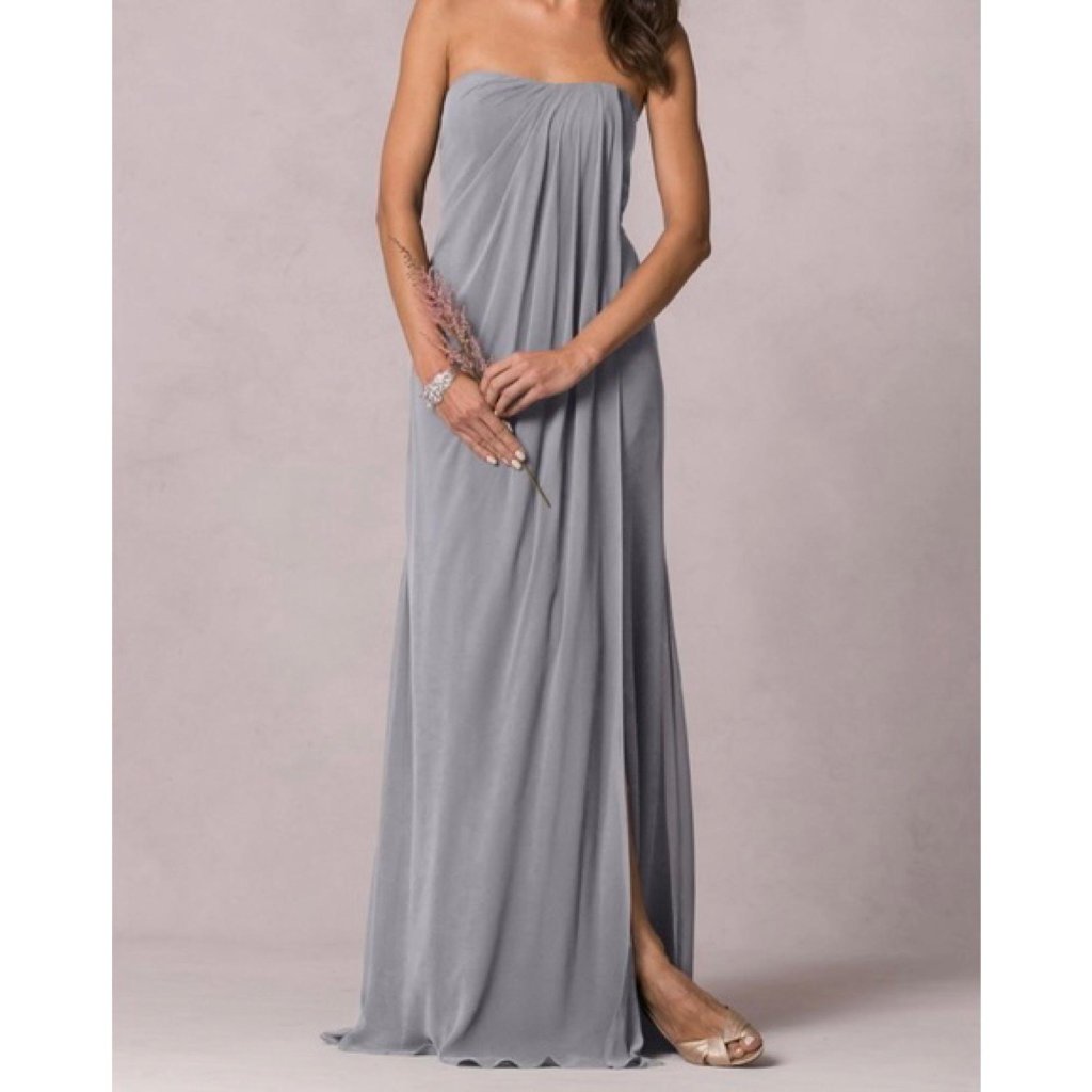 Jenny Yoo Racquel Dress In Mineral Gray